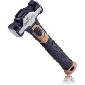 Spec Ops Tools Drilling Hammer, 3 lbs Sledge hammer with Bi-Material Shock Absorbing & Vibration Dampening Handle, 3% Donated to Veterans, Black/Tan