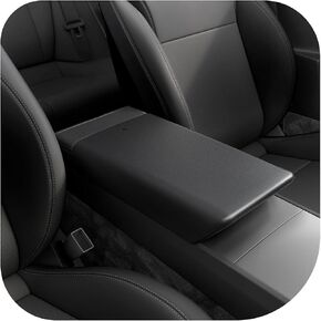 Spigen Center Console Non-Slip Armrest Cover Designed for Tesla Model 3 2024 Refresh (Highland) with EZ Snap On Instant Install - Black