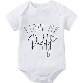 I Love My Daddy Baby Clothes Short Sleeve Newborn Outfit Baby Boy Romper