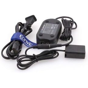Eonvic NP-FW50 Dummy Battery AC DC Power Adapter for Sony Alpha 3 5 A7ii A7S A7R NEX A33 A55 A6000 A6300 A6500 A7000 Camera