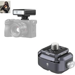 Ulanzi LM20 Camera Flash, Camera Speedlite with GN12 / CCT 5600K for Canon/Fuji/Sony/Nikon/SLR Digital Cameras, FALCAM F22 Basic Quick Release Plate Kit, Camera Mounting Adapter Convert 1/4" Thread