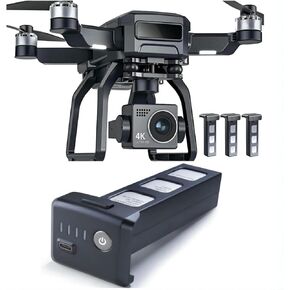 Bwine 【SAVE $50】GPS 75 Mins Foldable 4K Drone with Camera for Adults Beginners，3-Aix Gimbal + Bwine Drone Battery Replacement for Bwine F7, 11.1V 2600mAh/28.86Wh
