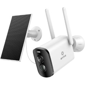 ANNKE Solar Outdoor Wireless Camera, Solar Panel with 4MP Camera for Home Security, Two-Way Audio, Human Detection, Dual Light, PIR Detection, Color Night Vision, Up to 128G Storage, Alexa