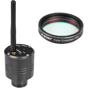 SVBONY SC311 WiFi Telescope Camera Eyepiece, IMX662 Sensor 1080P Planetary Camera with Removable UV IR Cut Glass, Bundle with SV231 1.25‘’ Color Correction Filter Moon Filter, for Moon Photography