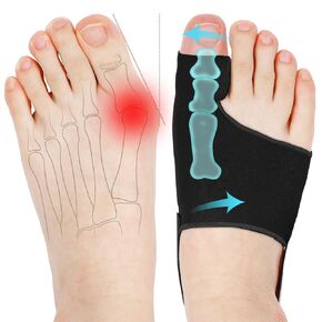 2 Pcs Bunion Corrector for Women & Men, Bunion Socks Toe Corrector Comfortable & Breathable for Dayt
