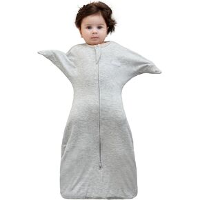 PuppyPaws Baby Sleep Sack, Transitional Swaddle, Swaddles for Newborns，1.0 Tog Sleep Sack 3-6 Months, Wearable Blanket Baby with 2-Way Zipper