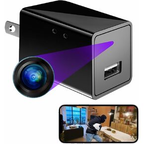 Spy Camera 1080P HD WiFi with Motion Detection Remote App Control Micro Small Hidden Wireless Indoor Secret Camera Mini Nanny Spy Cam for Home Office Security and Surveillance Monitor Video Camera