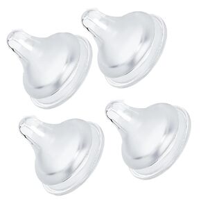 4 Packs Silicone Bottle Nipples Compatible with Lansinoh Bottles - BPA-Free, Anti-Colic & Leak-Proof Baby Bottle Replacement - Size S (1+ Months) - Breast-Like Feel for Gentle Feeding