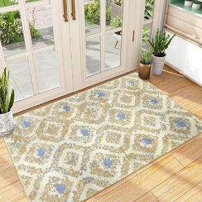 GAOMON Shag Rug for Living Room 8x10 Large Solid Bedroom Rug Non-Shedding Modern Rug Indoor Non-Slip Throw Floor Carpet Ultra-Soft Fluffy Area Rug Geometric Area Rug for Dining Room Home Office