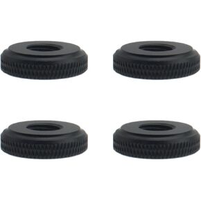 4 PCS Thumb Wheel Lock Nut Adapter 3/8 Inch Aluminum Alloy Microphone Camera Tripod Screws Black Tripod Accessories for Most Camera Tripods