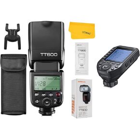 Godox TT600 Camera Flash Speedlite, Master/Slave Function, GN60 Built-in 2.4G Wireless X System 1/8000s HSS Flash with Godox XProII-C TTL Wireless Flash Trigger Compatible for Canon Camera