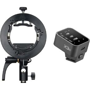 Godox S2 Speedlite Bracket with Godox X3-N TTL Wireless Flash Trigger for Nikon Camera