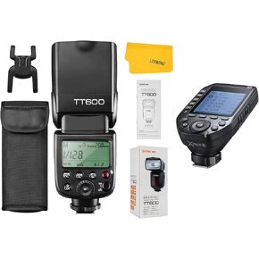 Godox TT600 Camera Flash Speedlite, Master/Slave Function, GN60 Built-in 2.4G Wireless X System 1/8000s HSS Flash with Godox XProII-N TTL Wireless Flash Trigger Compatible for Nikon Camera