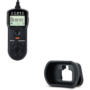 JJC Wired Intervalometer Timer Remote & DK-29 Soft Rubber Eyecup Eye Cup for Nikon Z5 Z6 Z7 Z6II Z7II Z6 II Z7 II Cameras