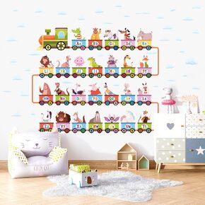 Kids Wall Decals Color Learning Crayon Nursery Wall Stickers, Peel and Stick Removable Vinyl, Rainbow Polka Dots Educational Classroom Décor, Baby Room, Toddler Bedroom, Preschool Playroom Art