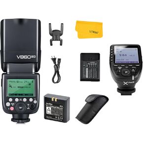Godox V860II-S Camera Flash for Sony, 2.4G 1/8000s HSS GN60 TTL Flash Speedlite for Sony DSLR Cameras with Godox XPro-S TTL 2.4G X System Wireless Flash Trigger Transmitter