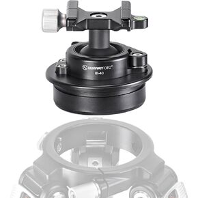 IB-40S Heavy Duty Tipod Head to 75mm Bowl Adapter with Arca Swiss Clamp and Plate Load 55lbs(25KG)