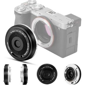 VILTROX 28mm F4.5 Pancake Lens, Auto Focus, Full Frame Wide Angle, Compatible with Sony E Mount Cameras (a7cr, a7cii, a7c, a6700, zv-e100, a6600, a6400, a7iv, a7iii)