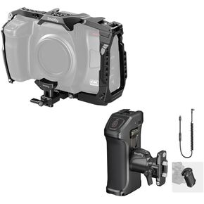 SmallRig Cage for Blackmagic Design Cinema 6K+Stepless Rotating Side Handle with Trigger REC & 2 Control Cables