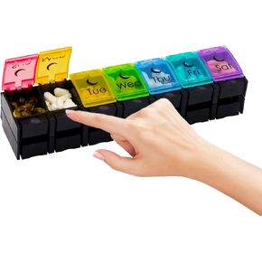 Extra Large Pill Organizer- XXL Pill Box 7 Day - Weekly Pill Organizer with AM PM Large Compartments Big Pill Case for Supplements Jumbo Pill Holder for Vitamins Huge Medicine Organizer 2 Times a Day