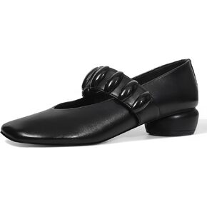 Mary Janes Dress Shoes for Women Heels Pumps Comfortable Closed Round Toe Chunky Low Heels Work Business Shoes