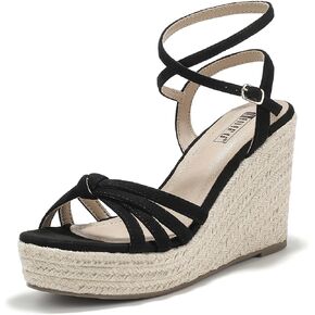 Idifu in4 Wedge Sandals for Women Espadrilles kal strap platform bandge alledges for women wedder bridal ladies wedge sandals summer summer sexy sexy strappy wedge shoes