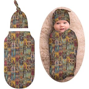 Wild Forest Mushrooms Newborn Baby Swaddle Blanket With Beanie Hat Baby Receiving Blanket Baby Wraps Blankets Gifts