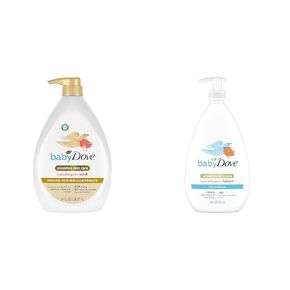 Baby Dove Sensitive 34 oz Wash and 20 oz Lotion for Melanin-rich Baby Skin Care