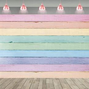 Colorful Wood Backdrop for Photography 7x5FT Easter Pastel Rustic Texture Background Easter Theme Party Backdrop Kids Adult Baby Shower Birthday Party Decorations Photo Props (84x60 inch)