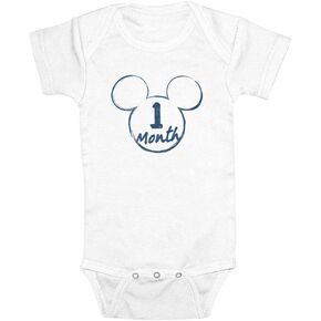 Disney Mickey Mouse Ears Monthly Milestone Infant Onesie