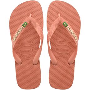 Havaianas Women's Brazil Logo Flip Flops Sandals, Pink Clay, 9/10