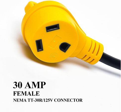 سلك محول الطاقة RV - 50 أمبير ذكر إلى 30 أمبير أنثى، 12 بوصة 10/3 STW NEMA14-50P قابس ذكر 50 أمبير إلى وعاء أنثى TT-30R 30 أمبير، مصنف لـ 30 أمبير/125 فولت (CR5030) in Saudi Arabia