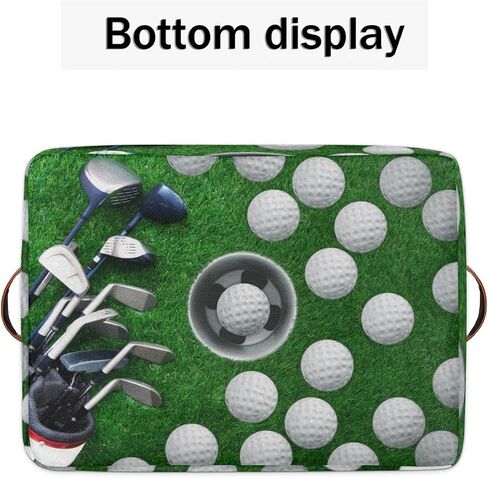 Golf Training Storage Basket Cube Sport Ball Large Toys Storage Box Bin with Handle Collapsible Closet Shelf Cloth Organizer for Nursery Bedroom,15x11x9.5 in,1 Pack in Saudi Arabia