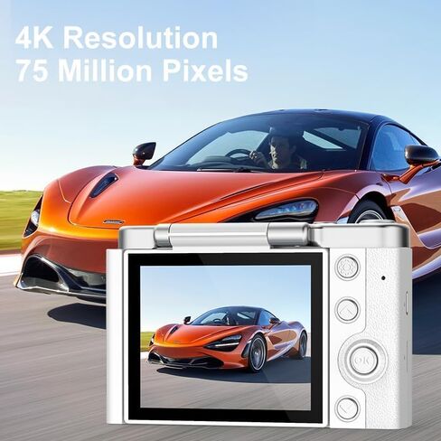 كاميرا رقمية 4K للتصوير الفوتوغرافي مع التركيز التلقائي ، كاميرا Vlogging 48 ميجابكسل لـ YouTube ، بطاقة SD 64 جيجابايت ، شاشة 2.8 بوصة ، مضغوطة للسفر مع Zoom 8x ، فلاش ، مضاد للشفاه ، بطارية قابلة لإعادة الشحن (وردي) in Kuwait