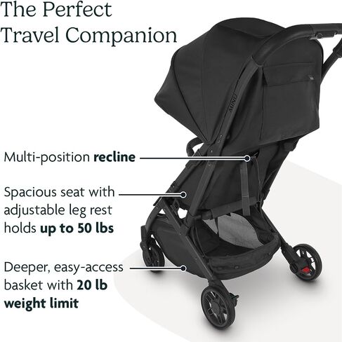 UPPAbaby Travel System, Includes Minu V2 Stroller + Aria Lightweight Car Seat Combo/Adapters, Bumper Bar, Car Seat, Base + Infant Insert Included/Jake (Charcoal) in Saudi Arabia