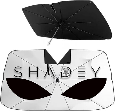 Retractable Car Sunshade for Windshield, Foldable, UV Protection Car Cover, Outdoor Use, Perfect for Sedans SUV's and Coupes (Classic Black) in Kuwait