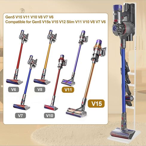 outbros facuum حامل ، قوس التخزين المعدني مستقر متوافق مع Dyson V15 V12 V11 V10 V8 سلسلة منظفات وملحقات وملحقات وملحقات ، أسود ، أسود in Saudi Arabia