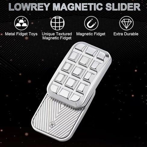 OBEST Fidget Slider Hexagon Sliding in Multiple Directions Fidget Toy Magnet for Adults Fidget Slider Adult Toy Stress Relief ADHD Office Fidget Toy Silver Metal in Kuwait