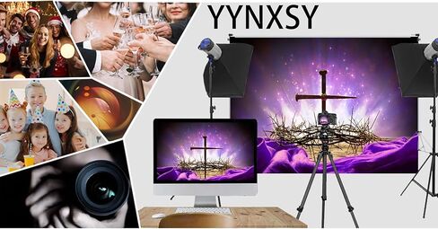 YYNXSY Crucifixion of Jesus Backdrop Crown of Thorns Cross Nail Holy Light Photography Background Purple Easter Religious Banner Christian Church Event Party Decoration Photo Booth Props 7X5FT YY-6012 in Saudi Arabia