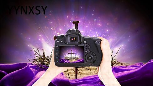 YYNXSY Crucifixion of Jesus Backdrop Crown of Thorns Cross Nail Holy Light Photography Background Purple Easter Religious Banner Christian Church Event Party Decoration Photo Booth Props 7X5FT YY-6012 in Saudi Arabia