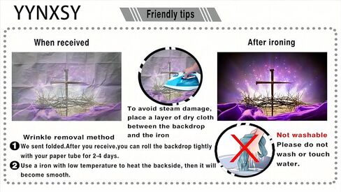 YYNXSY Crucifixion of Jesus Backdrop Crown of Thorns Cross Nail Holy Light Photography Background Purple Easter Religious Banner Christian Church Event Party Decoration Photo Booth Props 7X5FT YY-6012 in Saudi Arabia