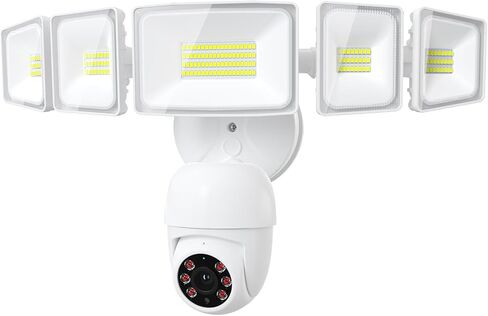 iMaihom Floodlight Camera Outdoor, 2K QHD Smart Home Security Cam with Motion-Activated, 5500LM Brightness 5 Heads Light, 360° Pan & Tilt, 2-Way Audio, Cloud/SD Storage, Color Night Vision in Kuwait