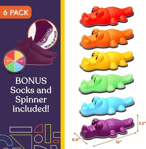 Special Supplies Stepping Stones for Kids - Set of 6 Turtle Balance Blocks - Indoor/Outdoor Play - Child Safe Rubber, Non-Slip Edging - Promotes Coordination, Balance, Strength in Kuwait