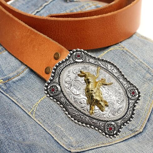 WMG Western Rodeo Belt Buckle Rodeo Cowboy Horse Unisex Fashion Belt Buckle in Kuwait