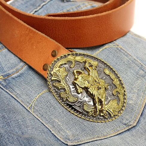 WMG Western Rodeo Belt Buckle Rodeo Cowboy Horse Unisex Fashion Belt Buckle in Kuwait