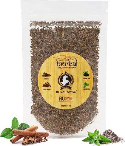 Ayurvedic Herbal - 100% Tobacco Free & 100% Nicotine Free Organic Herbs Mix Blend 20 Gram (0.7 oz) in Kuwait