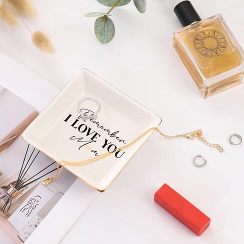 A True Friendship Is A Journey Without An End Jewelry Dish Tray Ceramic Trinket Dish Birthday Gifts For Friends Female Women Ring Holder Jewelry Tray For Friend Long Distance Friendship Gifts in Kuwait