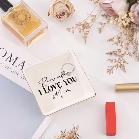 A True Friendship Is A Journey Without An End Jewelry Dish Tray Ceramic Trinket Dish Birthday Gifts For Friends Female Women Ring Holder Jewelry Tray For Friend Long Distance Friendship Gifts in Kuwait