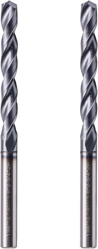 أفضل بانيات 2pcs 1/8 "بتات الحفر الصلبة كربيد-المغلفة ، 2 قطع حفر كربيد التنغستن ، زاوية 136 درجة ، قطر الحفر 1/8" ، 1-1/4 "طول الفلوت ، 2-1/4" الطول الكلي in Kuwait