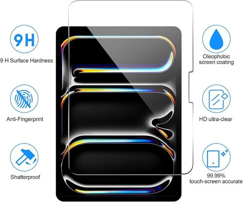 TSQQST-2 Pack New iPad Pro 13 Inch M4 2024 Screen Protector, HD Clear 9H Tempered Glass Film with Face ID & Apple Pencil Pro Compatible, High Sensitivity Case Friendly, for iPad Pro 7th Generation 13" in Saudi Arabia
